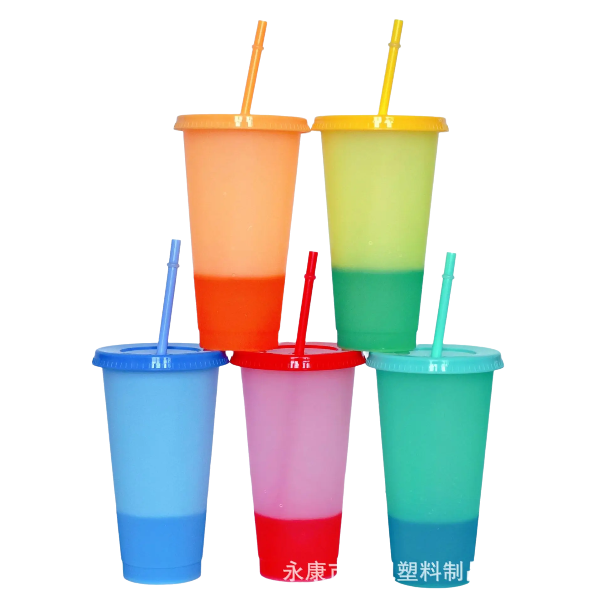 Pack of 3 Plastic Cute Cold Cu - Training Cup Straw 评论和价格