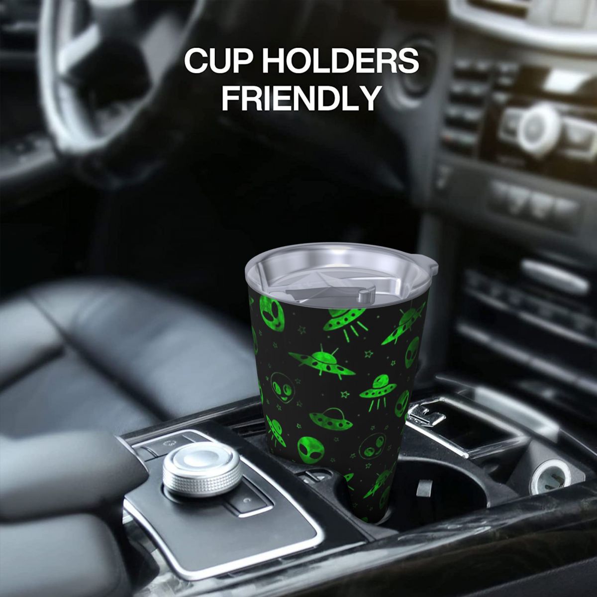 Aliens And UFOs Pattern Stainl - Training Cup Straw 评论和价格