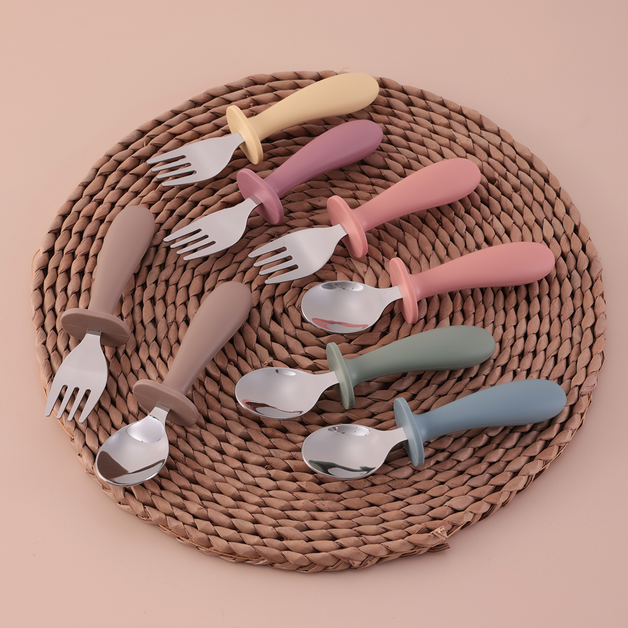 Color Kids 2PCS Stainless Stee - Baby Food Utensils Set 评论和价格
