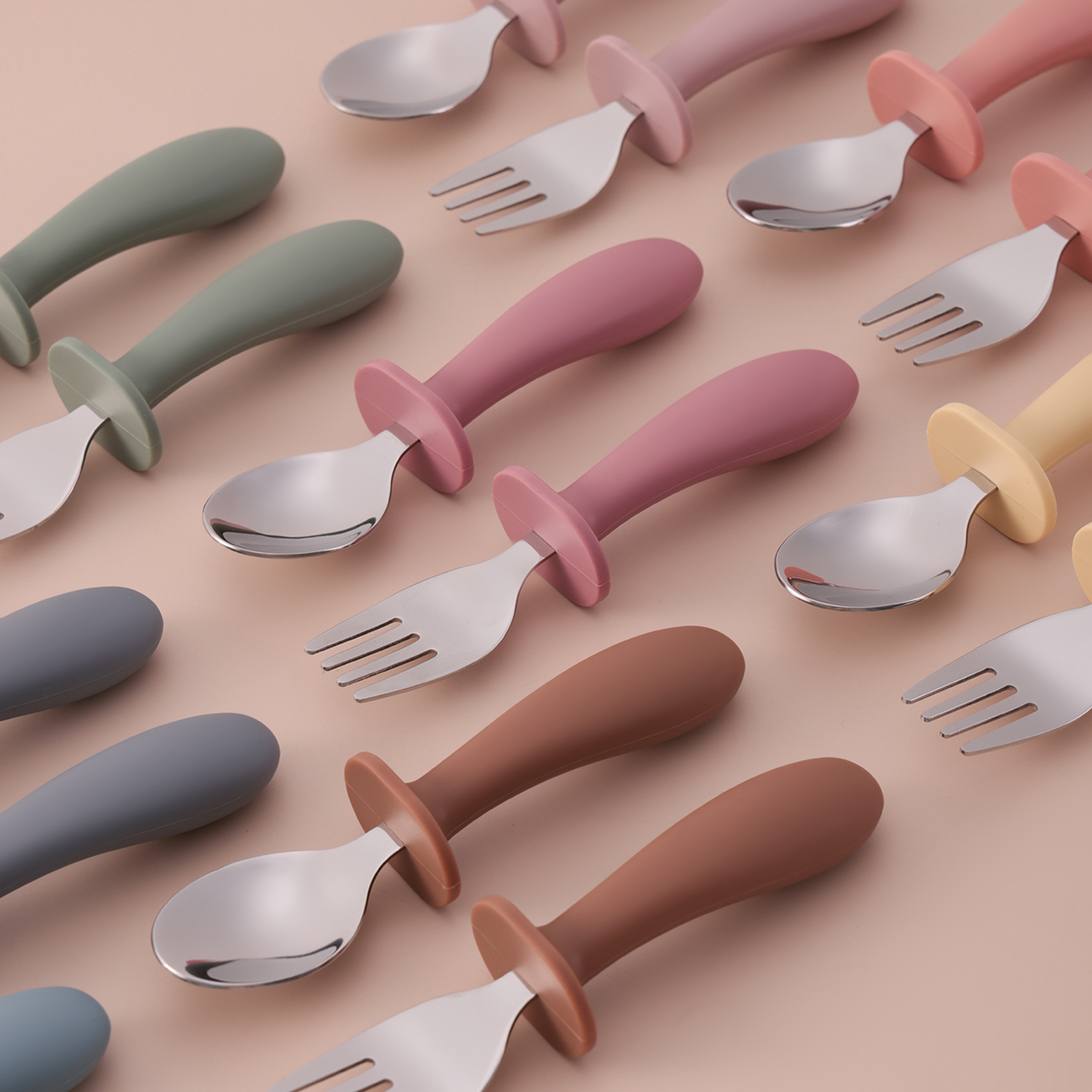 Color Kids 2PCS Stainless Stee - Baby Food Utensils Set 评论和价格