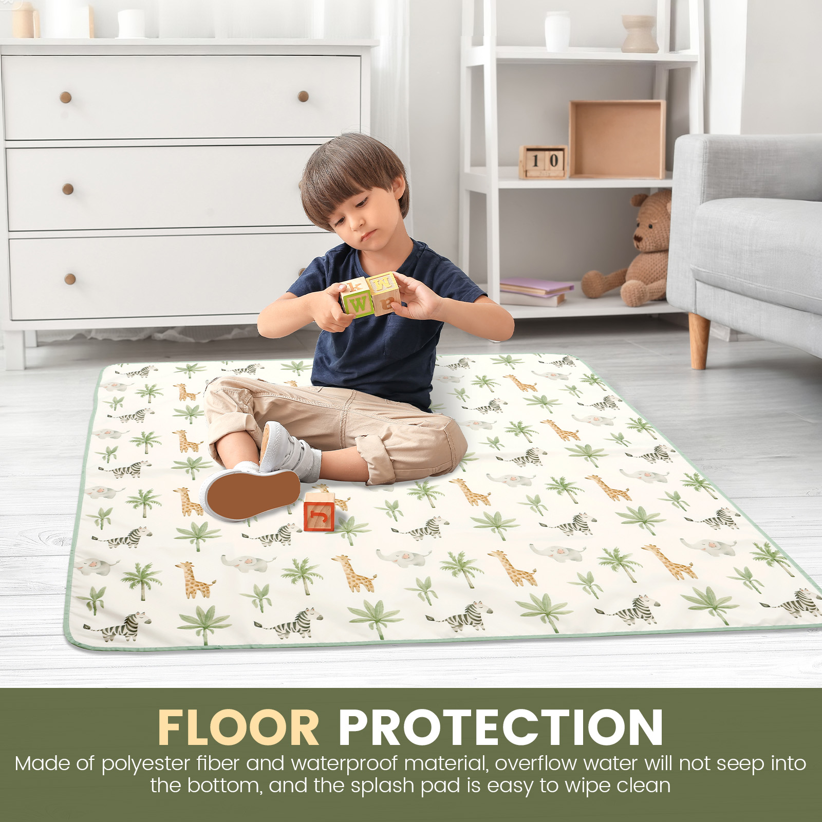 Polyester Food Splash Chair Ma - Highchair Splash Mat 评论和价格