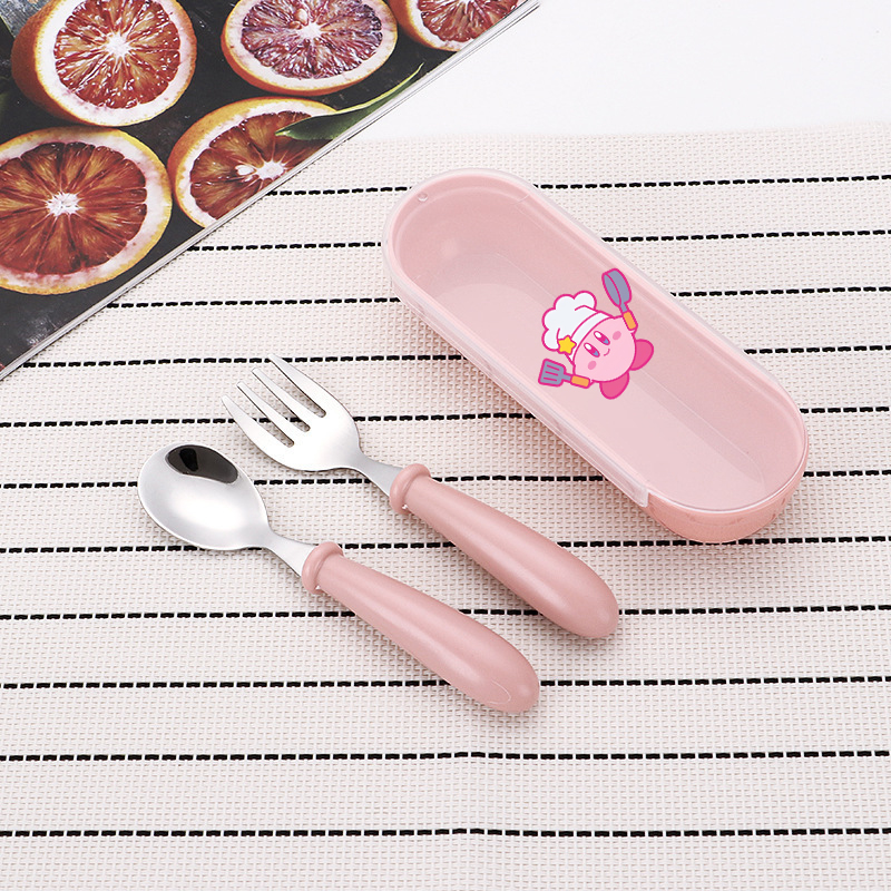 3pcs/set Kirbys Spoon Forks Bo - Baby Food Utensil 评论和价格