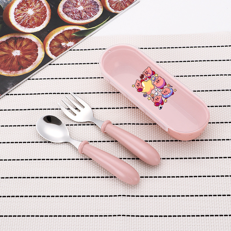 3pcs/set Kirbys Spoon Forks Bo - Baby Food Utensil 评论和价格