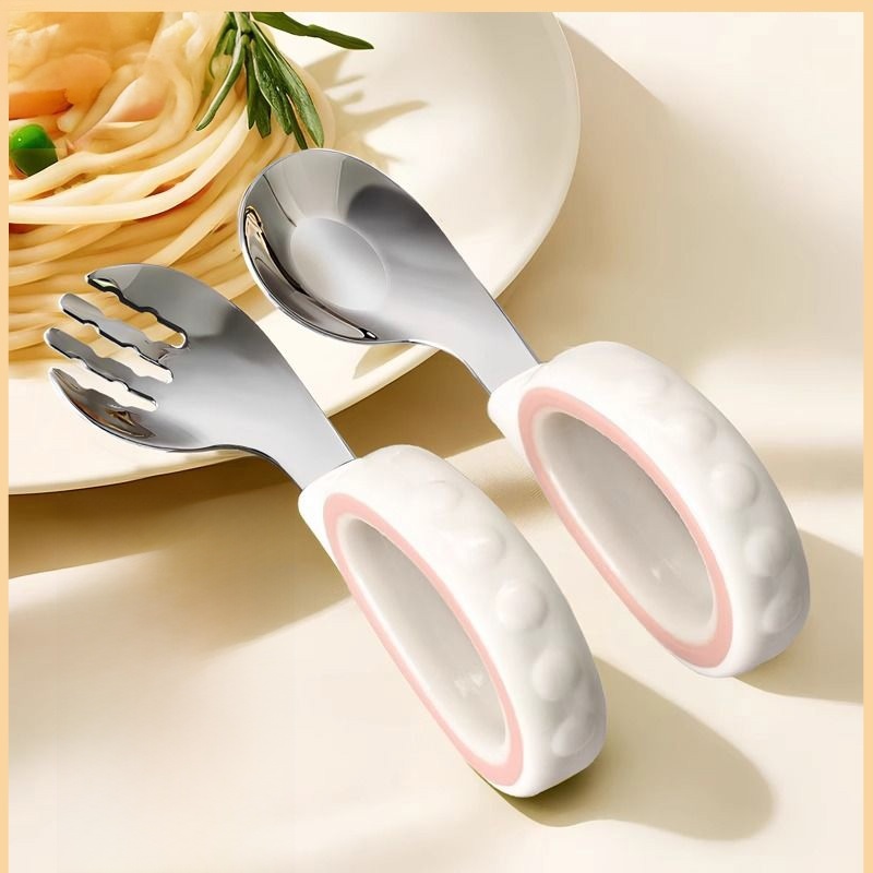 Stainless Steel Baby Fork And  - Baby Food Utensils Set 评论和价格