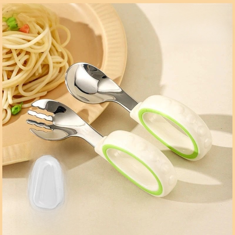 Stainless Steel Baby Fork And  - Baby Food Utensils Set 评论和价格