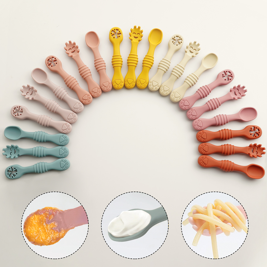 New Mother-kids 3PCS Baby Sili - Baby Food Utensil 评论和价格