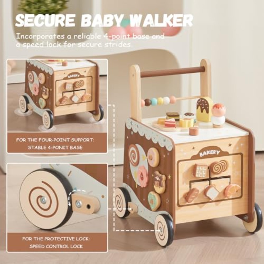 Montessori wooden baby walker  - Baby Food For 1 Year Old 评论和价格