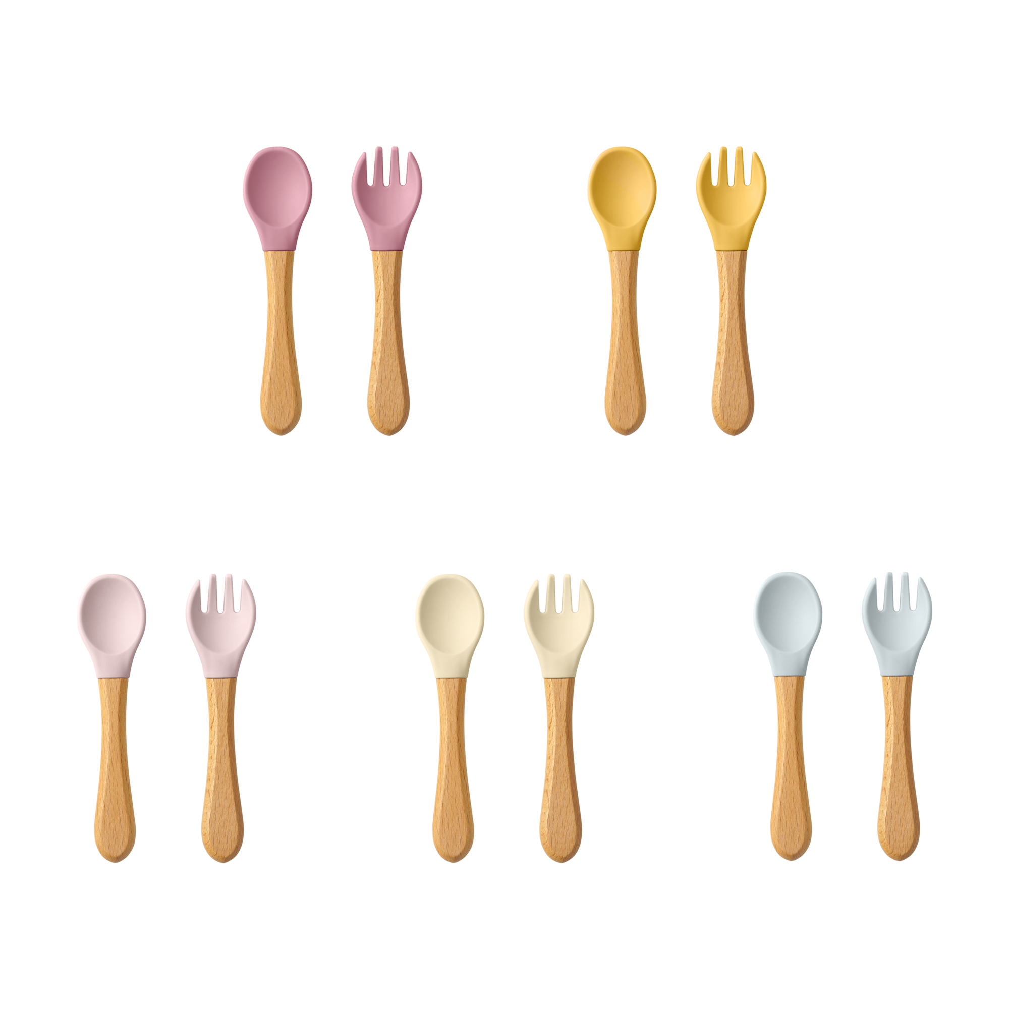 2PCS Baby Learning Spoons Uten - Baby Food Utensil 评论和价格