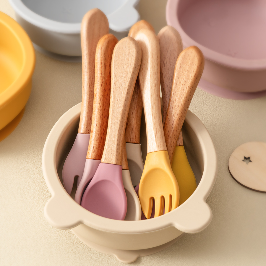 2PCS Baby Learning Spoons Uten - Baby Food Utensil 评论和价格