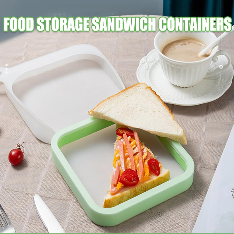 Silicone Sandwich Toast Bento  - Snack Container Travel 评论和价格