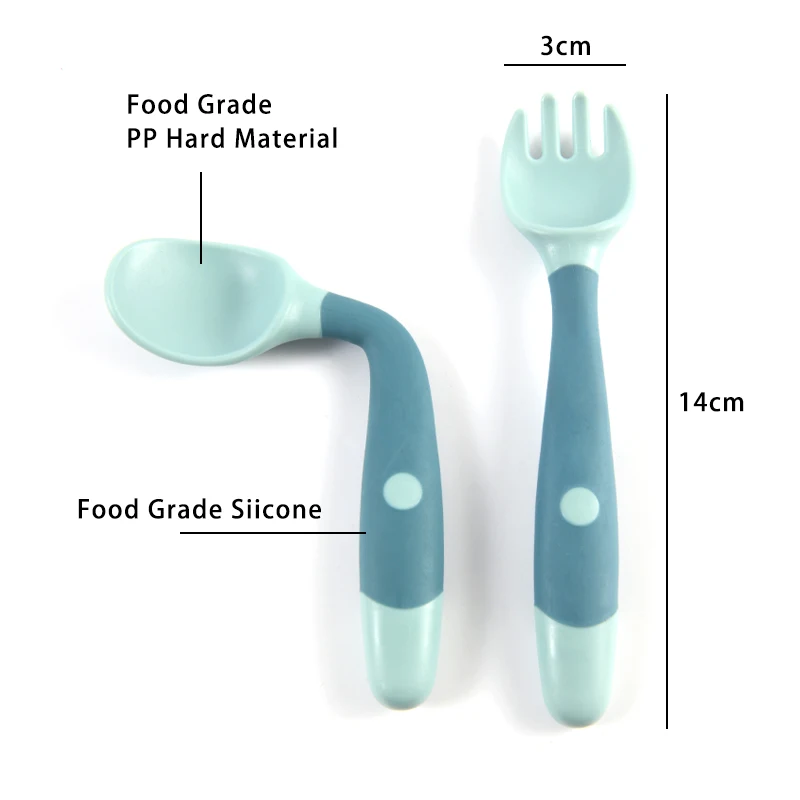 1 pair Silicone Spoon for Baby - Baby Food Bites 评论和价格