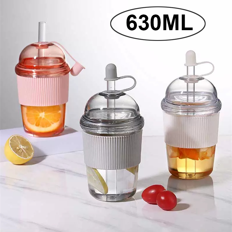 630ML Straw Cup with Lid and S - Training Cup Straw 评论和价格