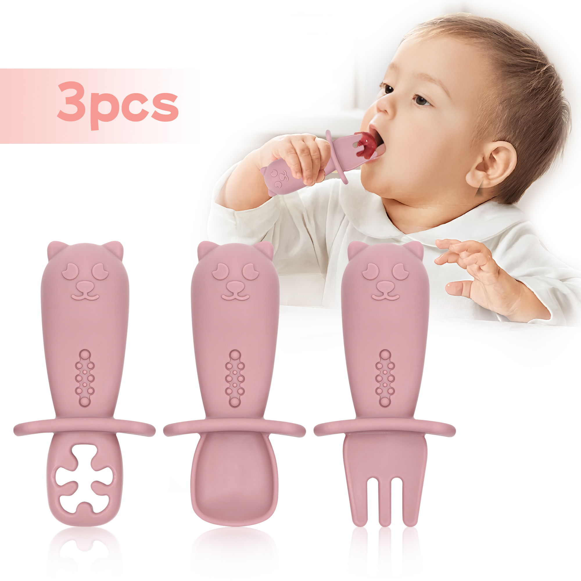 3-piece Baby First Stage Indep - Baby Food Utensils Set 评论和价格