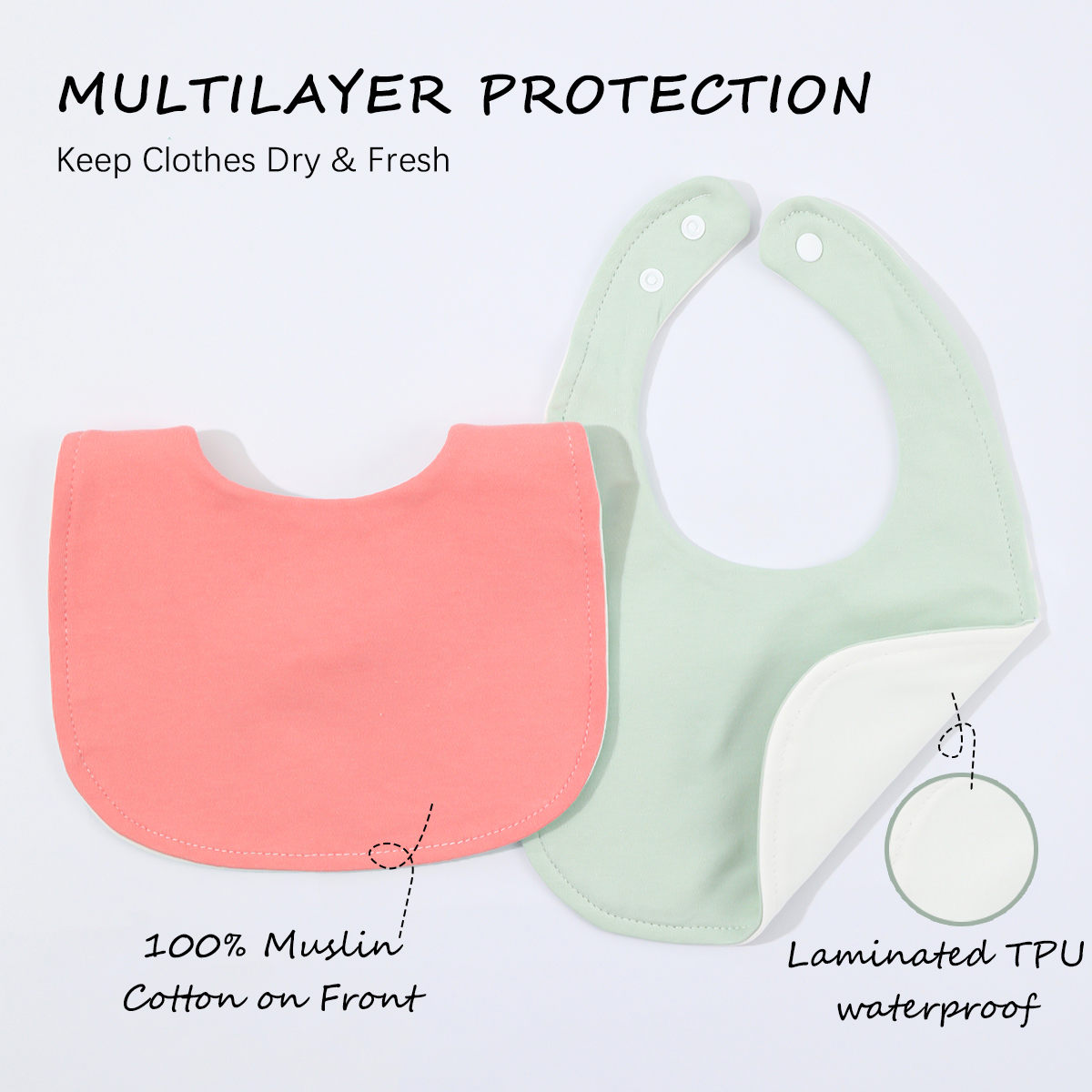 10-piece baby bib U-shaped sal - Baby Food Set 评论和价格